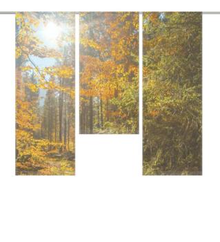 Herbstsonne. Scheibenhänger 3er Set, transparent